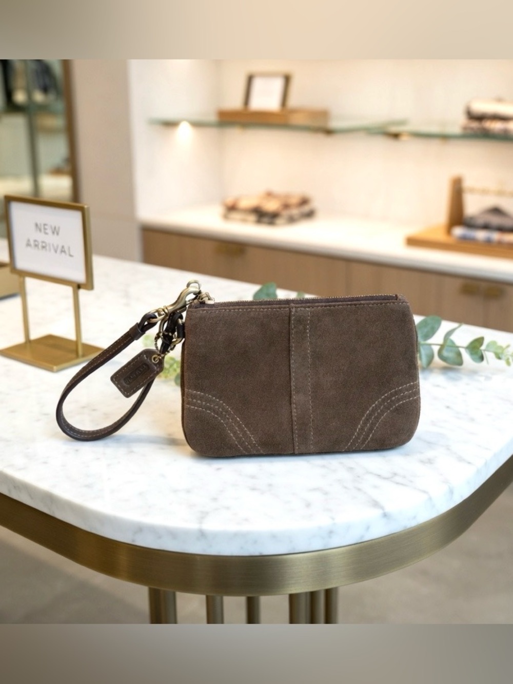 Vintage Suede Coach Wristlet - Picture 4 of 9